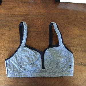36D Lululemon athletica Black and White Strip Bra